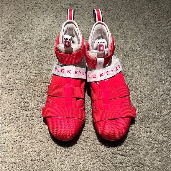 Nike LeBron Soldier 11 TD Ohio State AO9146-161 Jordan Football Cleats Size 13 - Picture 1 of 8